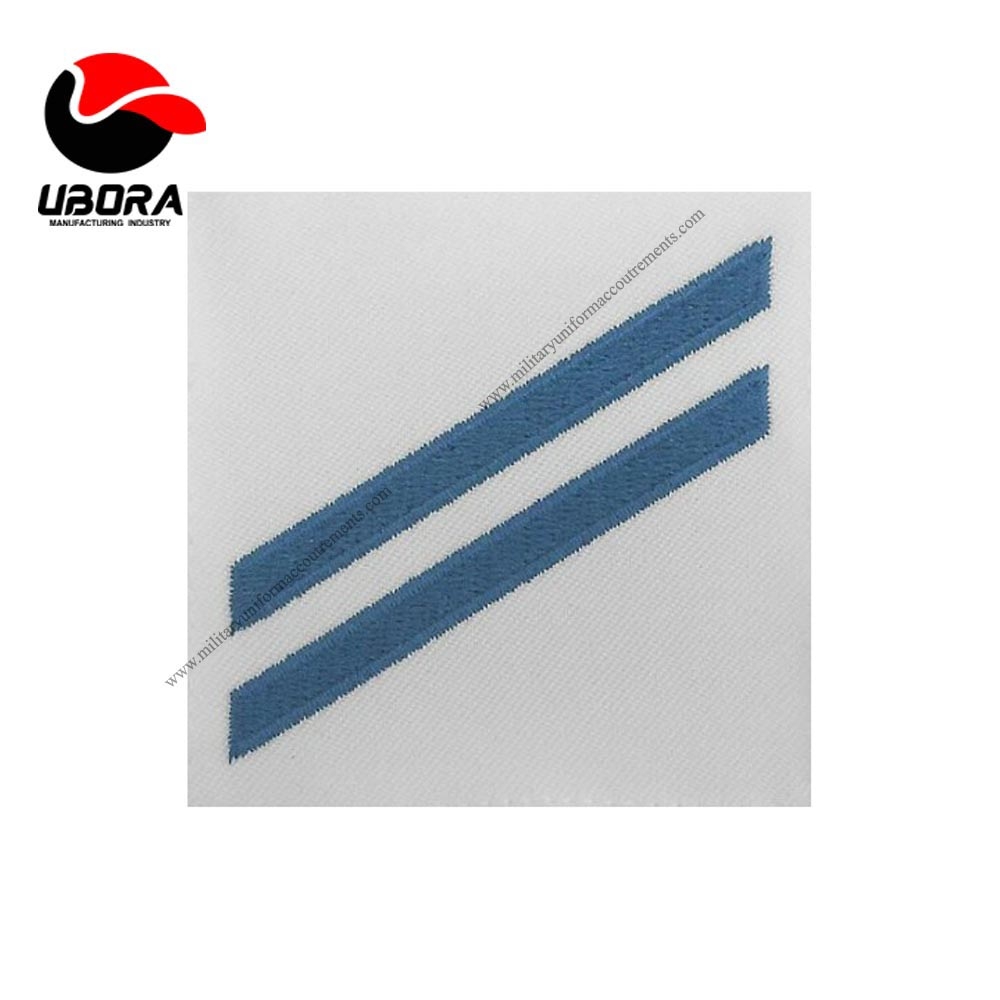 chevron custom Badge Construction Apprentice -blue chevrons on white chevron military clothing 